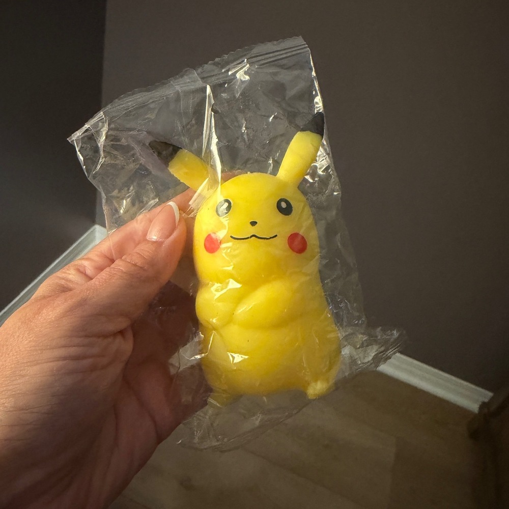 Pokemon Pikachu Squishy Stress Toy Yellow New + Sealed
